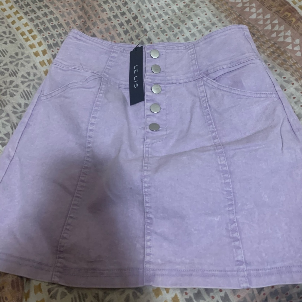 Purple mini skirt
